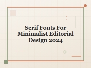 Modern Serifs for Minimalist Editorial Design